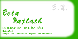 bela majlath business card